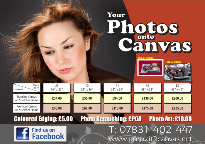 Your photos to canvas, based in Stockport near Manchester